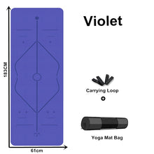 Load image into Gallery viewer, Eco-Friendly Non-Slip TPE Yoga Mat with Carrying Strap & Bag