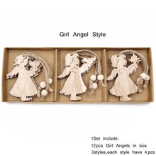 Load image into Gallery viewer, 12 DIY Snowflake Wooden Ornaments