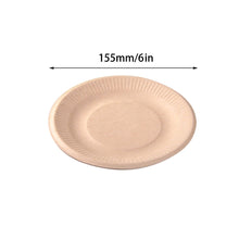 Load image into Gallery viewer, 50PCS 6/7/9in Biodegradable Compostable Paper Plates