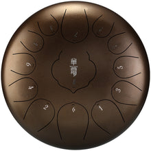 Load image into Gallery viewer, 12 Inch 13 Tone Steel Tongue Drum with Bag and Mallets - Handpan Drum