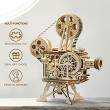 Load image into Gallery viewer, Hand Crank 3D Film Projector Wooden Puzzle for Kids and Adults