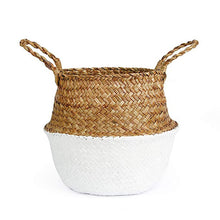 Load image into Gallery viewer, Macrame Tassel Wicker Basket