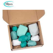 Load image into Gallery viewer, Hot Wooden Rocks Stones Wood Balancing Stacked Stone Baby Building Block Montessori Toys Block Colored Stone Kids Toys