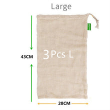 Load image into Gallery viewer, Cotton Mesh Reusable Produce Bags