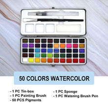 Load image into Gallery viewer, 50 Color Watercolor set
