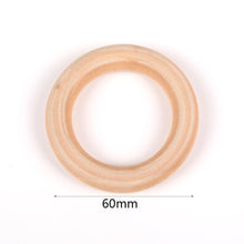 Load image into Gallery viewer, Natural Wooden Teething Round Ring Wood Lead-Free Beads For Jewelry Making DIY Handmade Accessories