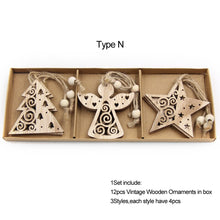 Load image into Gallery viewer, 12 DIY Snowflake Wooden Ornaments