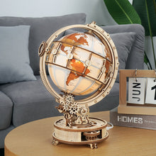 Load image into Gallery viewer, 3D Wooden Globe Puzzle Lamp Building Kit