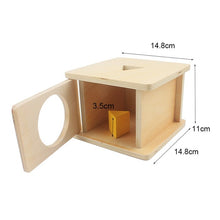 Load image into Gallery viewer, Montessori Baby Imbucare Wooden Shape Sorter Box