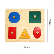 Load image into Gallery viewer, Montessori Toddler Assorted Peg Shape Peg Puzzles