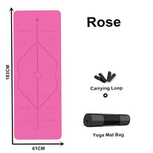Load image into Gallery viewer, Eco-Friendly Non-Slip TPE Yoga Mat with Carrying Strap & Bag