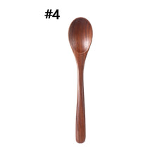 Load image into Gallery viewer, 1PC Black Walnut Rice Shovel Spoon Wooden Coffee Honey Tea Spoons Wood Stir Long Soup Scoop Desserts Condiment Kitchen Tableware