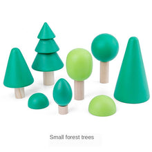 Load image into Gallery viewer, Montessori & Waldorf Assorted Elements Stacking Blocks Fire Water Earth Wind Trees