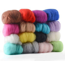 Load image into Gallery viewer, Jiwuo 10g/20g/50g Merino Wool Fibre Roving For Needle Felting Hand Spinning Wet Felting Fiber Doll Needlework Wool Felt Fibre