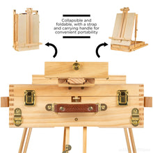 Load image into Gallery viewer, French Sketchbox Easel Folding Portable Wooden French Easel Stand Durable Artist Painters Tripod Art Easel for Artists Painters
