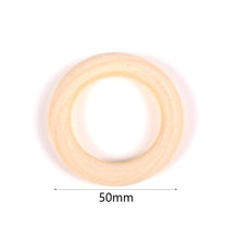Load image into Gallery viewer, Natural Wooden Teething Round Ring Wood Lead-Free Beads For Jewelry Making DIY Handmade Accessories