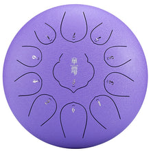 Load image into Gallery viewer, 12 Inch 13 Tone Steel Tongue Drum with Bag and Mallets - Handpan Drum