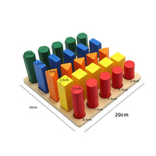 Load image into Gallery viewer, Montessori Toddler Assorted Peg Shape Peg Puzzles