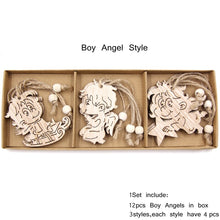 Load image into Gallery viewer, 12 DIY Snowflake Wooden Ornaments