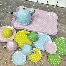 Load image into Gallery viewer, Child Sized Tin Tea Set