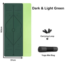 Load image into Gallery viewer, Eco-Friendly Non-Slip TPE Yoga Mat with Carrying Strap & Bag