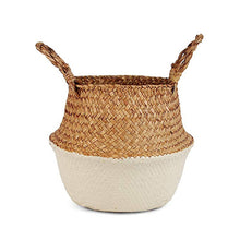 Load image into Gallery viewer, Macrame Tassel Wicker Basket