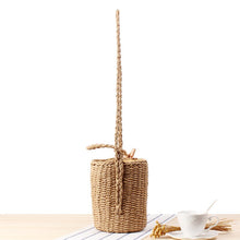 Load image into Gallery viewer, Women's Round Straw Woven Crossbody Bag