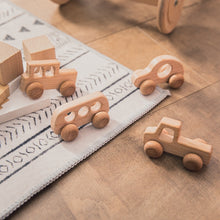 Load image into Gallery viewer, Montessori Wooden Cars for Play and Baby Teething