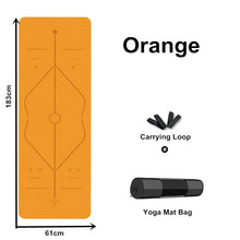 Load image into Gallery viewer, Eco-Friendly Non-Slip TPE Yoga Mat with Carrying Strap & Bag