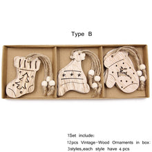 Load image into Gallery viewer, 12 DIY Snowflake Wooden Ornaments