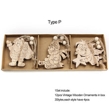 Load image into Gallery viewer, 12 DIY Snowflake Wooden Ornaments