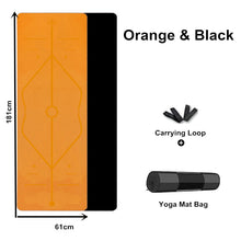 Load image into Gallery viewer, Eco-Friendly Non-Slip TPE Yoga Mat with Carrying Strap & Bag