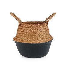 Load image into Gallery viewer, Macrame Tassel Wicker Basket