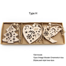 Load image into Gallery viewer, 12 DIY Snowflake Wooden Ornaments