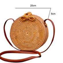 Load image into Gallery viewer, Woven Straw Boho Round Bags