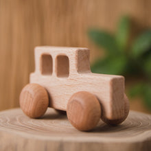 Load image into Gallery viewer, Montessori Wooden Cars for Play and Baby Teething