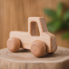 Load image into Gallery viewer, Montessori Wooden Cars for Play and Baby Teething