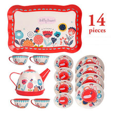 Load image into Gallery viewer, Child Sized Tin Tea Set