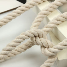 Load image into Gallery viewer, 2meter Beige 100% Cotton Three twisted Rope String Cord Twine Sash Craft 5mm-20mm Cotton Thick Cords For Handmade Decorative