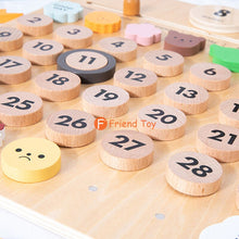 Load image into Gallery viewer, Montessori Wooden Learning Calendar for Kids