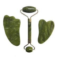 Load image into Gallery viewer, Green Jade Roller, Guasha, Kansa
