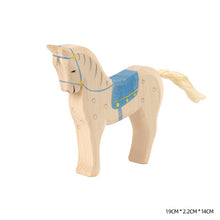 Load image into Gallery viewer, Montessori Wooden Horse and Knight Figures for Open-Ended Play