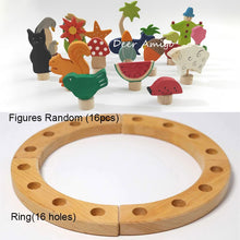 Load image into Gallery viewer, Handmade Wooden Celebration Ring for Kids - Waldorf Learn and Play Toy