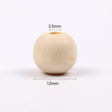 Load image into Gallery viewer, Natural Wooden Teething Round Ring Wood Lead-Free Beads For Jewelry Making DIY Handmade Accessories