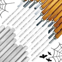 Load image into Gallery viewer, Wood Carving Chisel Set with Wood Handles - Hand Tool Kit