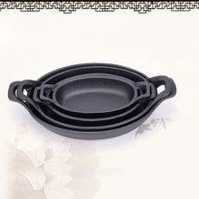 Load image into Gallery viewer, Cast Iron Oval with Handles Pan Set