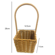 Load image into Gallery viewer, Handmade Rattan Woven Flower Basket with Handle