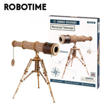 Load image into Gallery viewer, DIY Wooden Telescope Building Kit for Kids & Adults