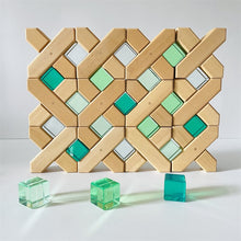 Load image into Gallery viewer, Wooden Stacking X Bricks with Acrylic Gems for Kids