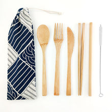 Load image into Gallery viewer, Bamboo Travel Cutlery Set